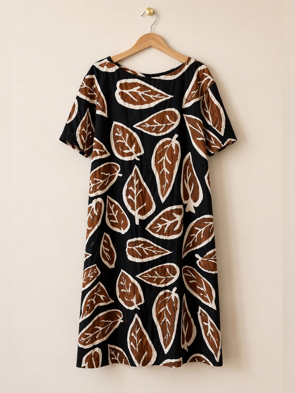 New Who What Wear x Target Leaf Print Linen-Blend Midi Shift Dress XL With Tags
